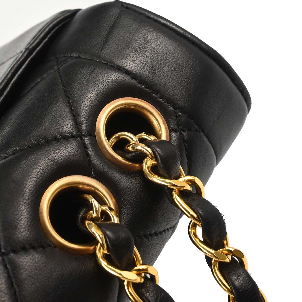 Chanel Black Lambskin Single Flap Shoulder Bag