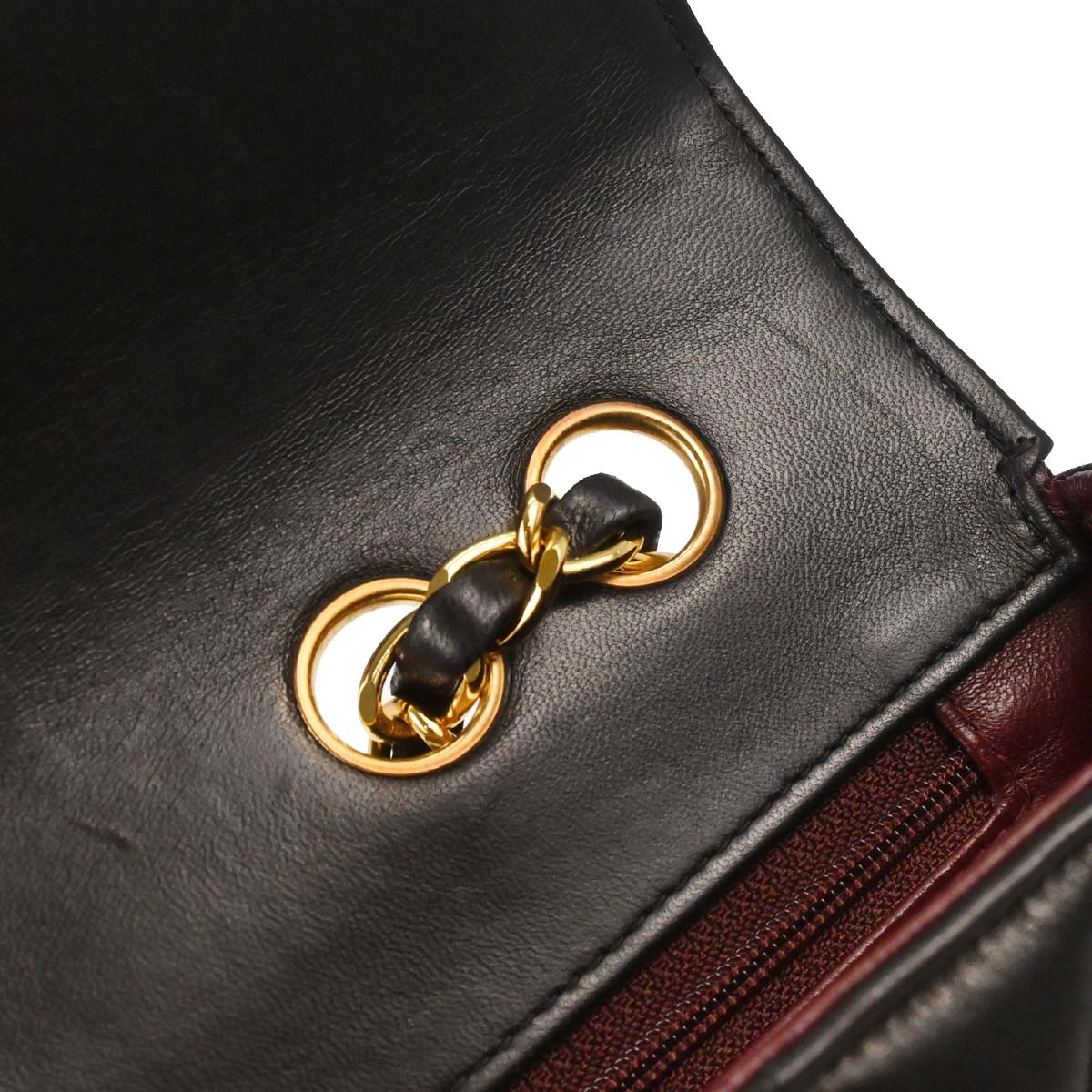 Chanel Black Lambskin Single Flap Shoulder Bag
