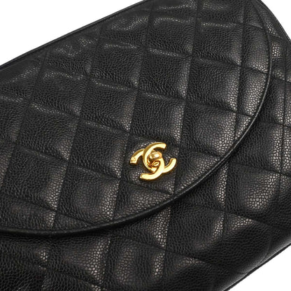 Chanel Black Caviar Skin Shoulder Bag