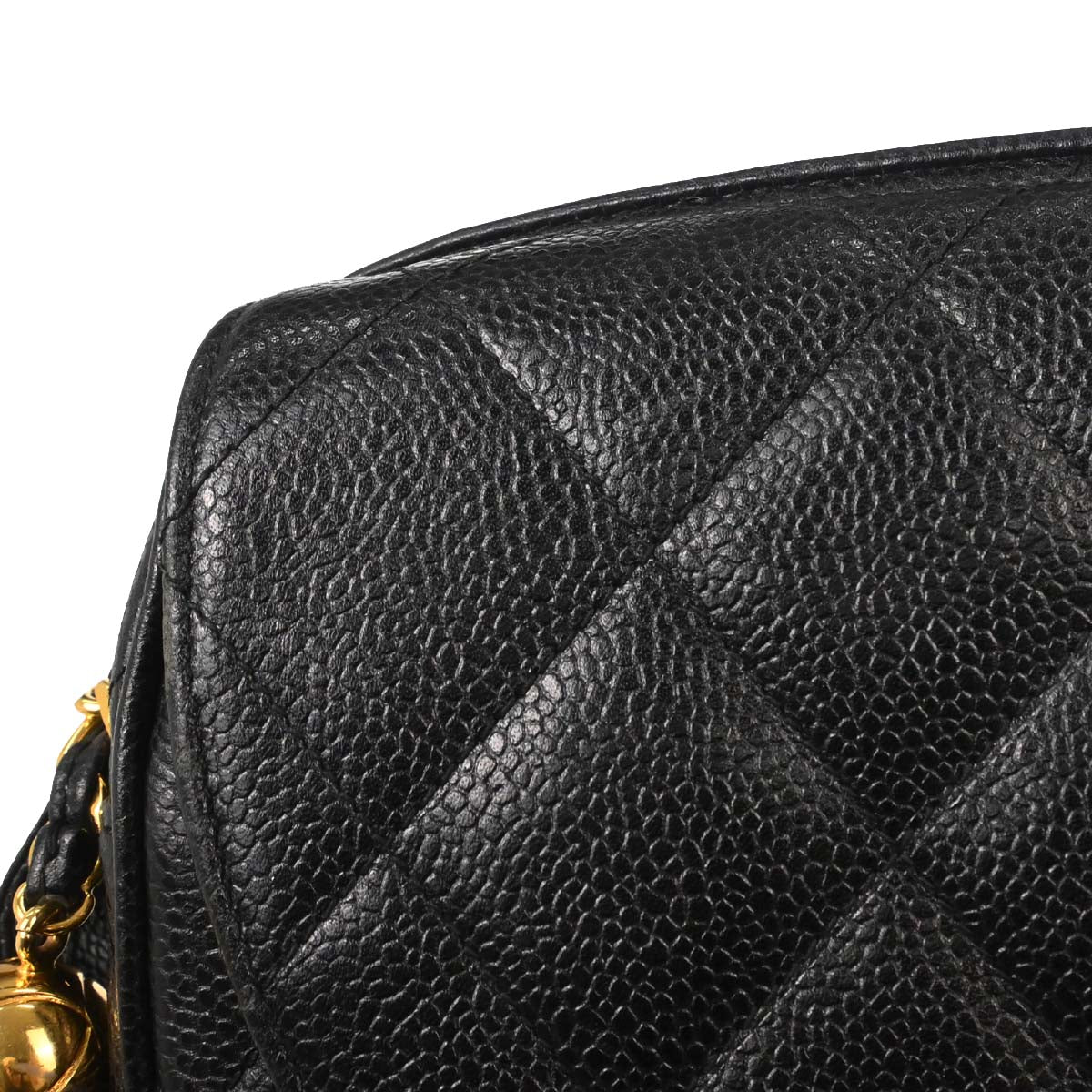 Chanel Black Caviar Skin Shoulder Bag