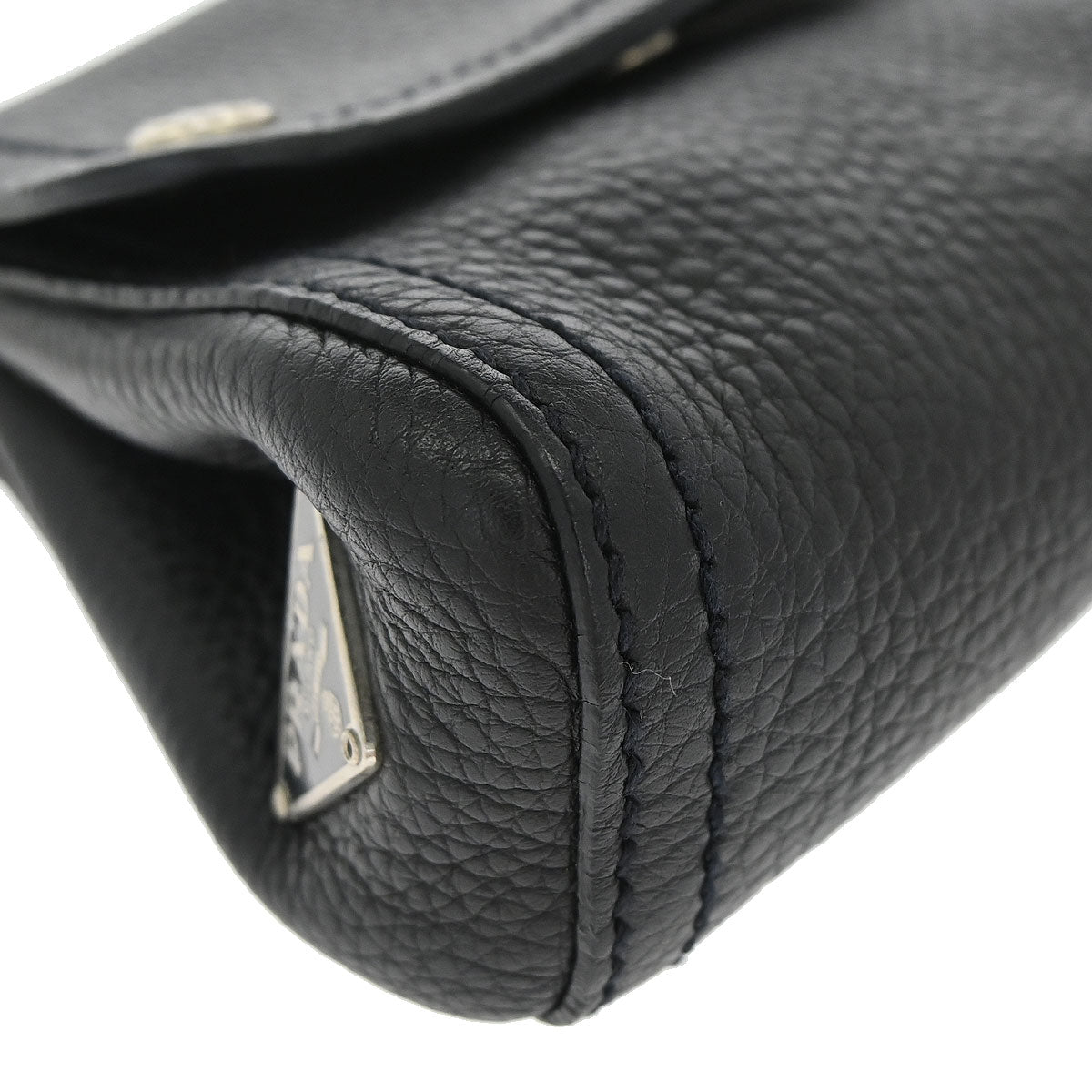 Prada 2003 Calfskin Silver Loop Top Handle Bag