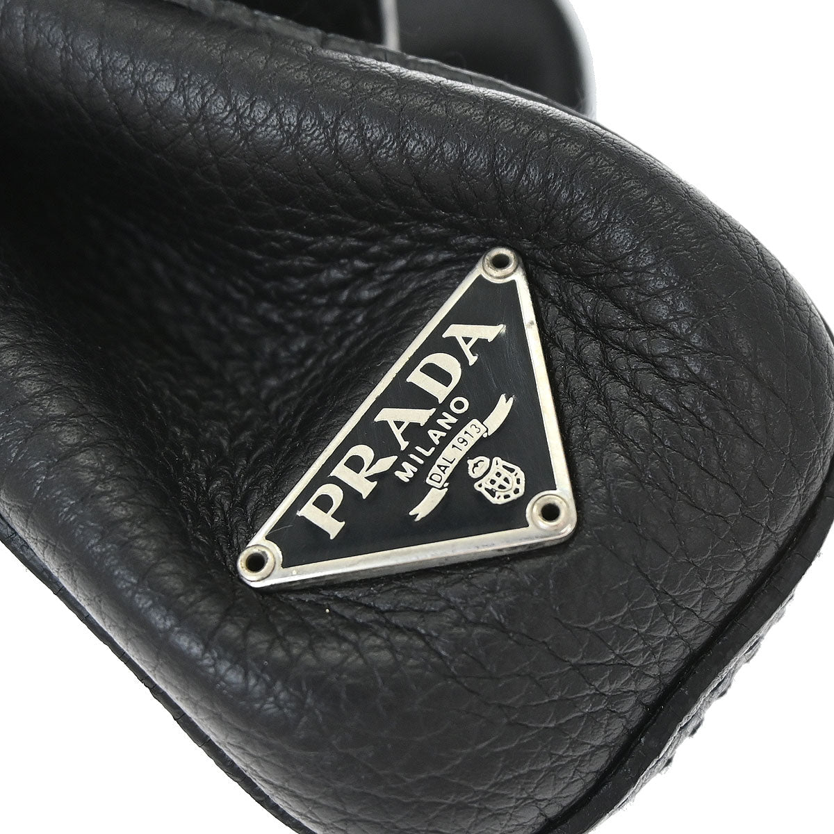 Prada 2003 Calfskin Silver Loop Top Handle Bag