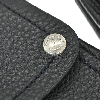 Prada 2003 Calfskin Silver Loop Top Handle Bag