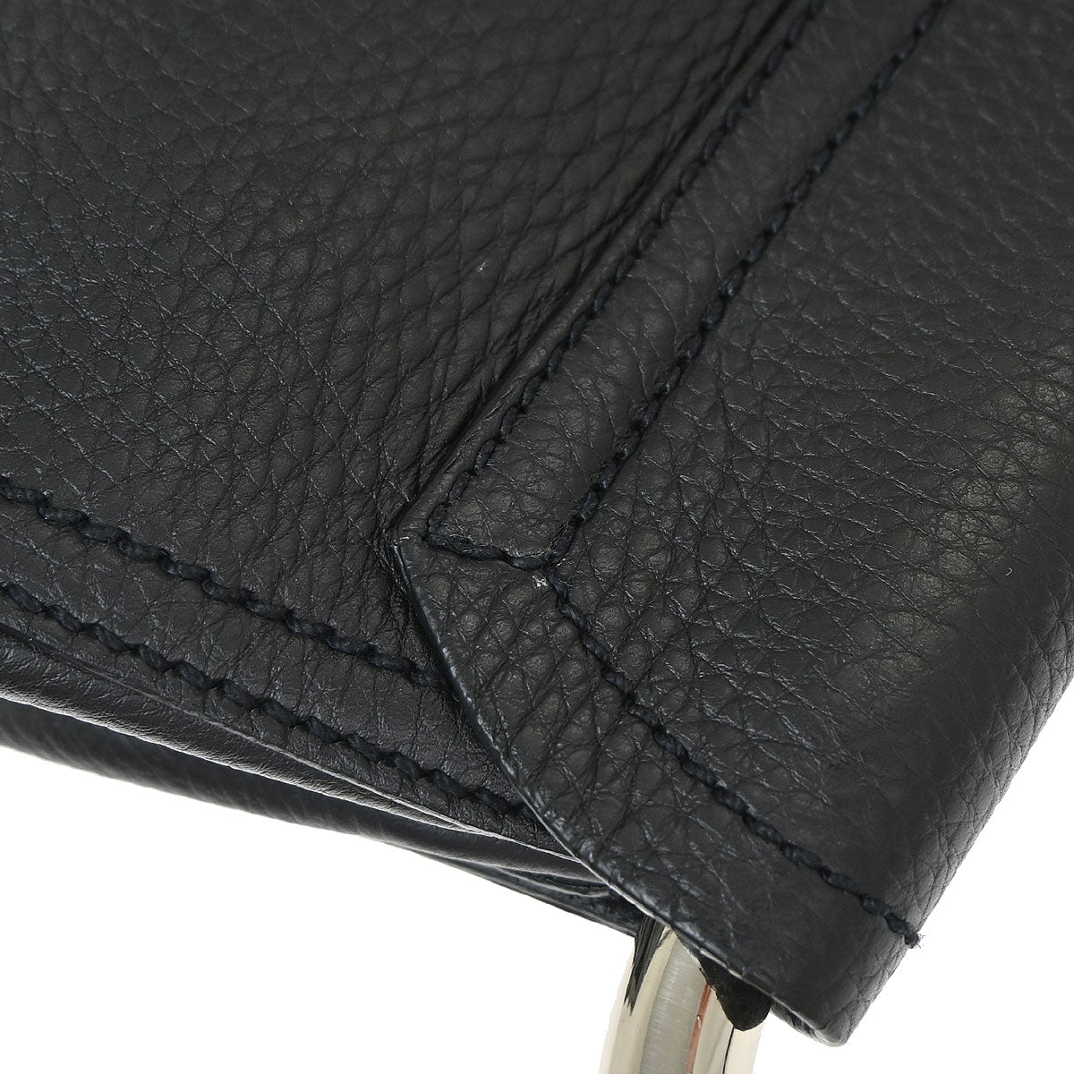 Prada 2003 Calfskin Silver Loop Top Handle Bag