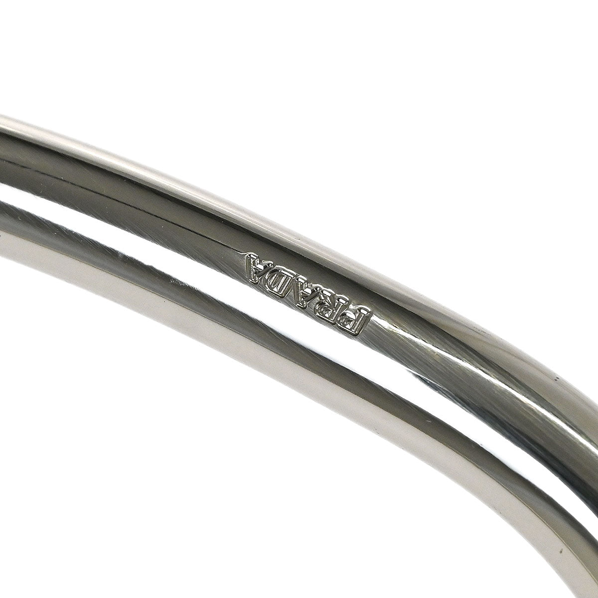 Prada 2003 Calfskin Silver Loop Top Handle Bag