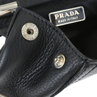 Prada 2003 Calfskin Silver Loop Top Handle Bag