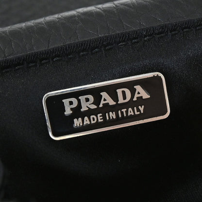 Prada 2003 Calfskin Silver Loop Top Handle Bag