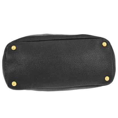 Prada Black Leather 2way Shoulder Tote Bag