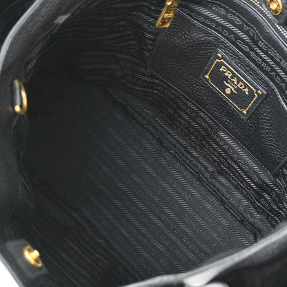 Prada Black Leather 2way Shoulder Tote Bag