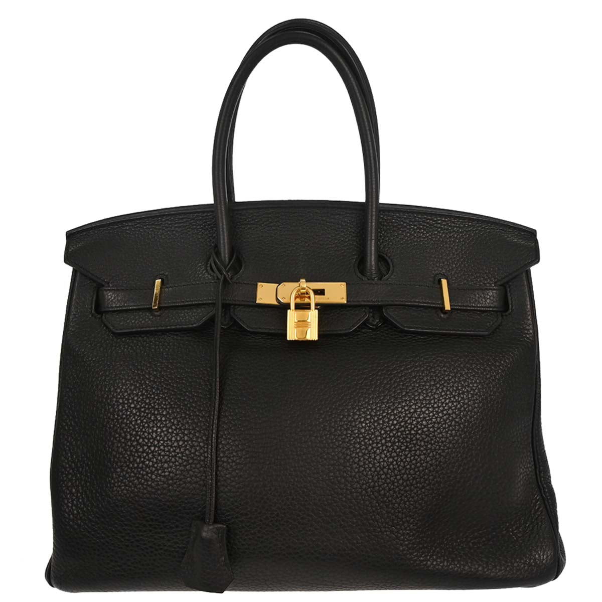 Hermes Black Taurillon Clemence Birkin 35 Handbag