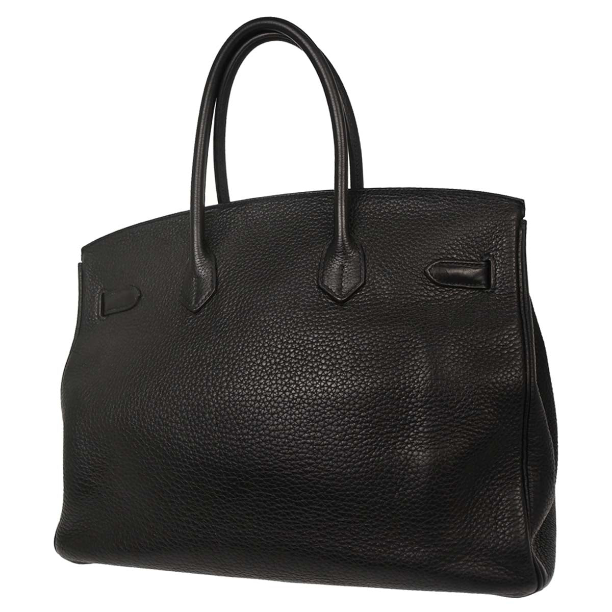 Hermes Black Taurillon Clemence Birkin 35 Handbag