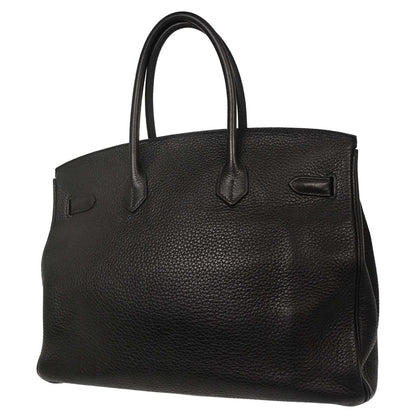 Hermes Black Taurillon Clemence Birkin 35 Handbag