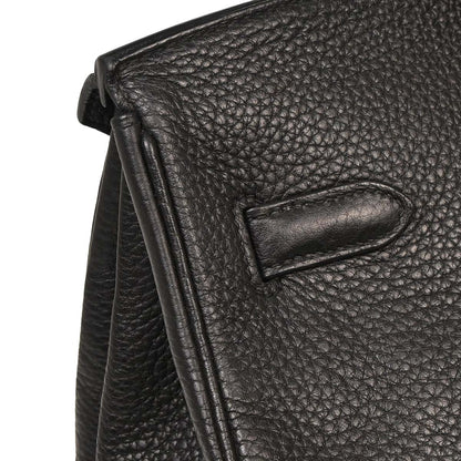 Hermes Black Taurillon Clemence Birkin 35 Handbag