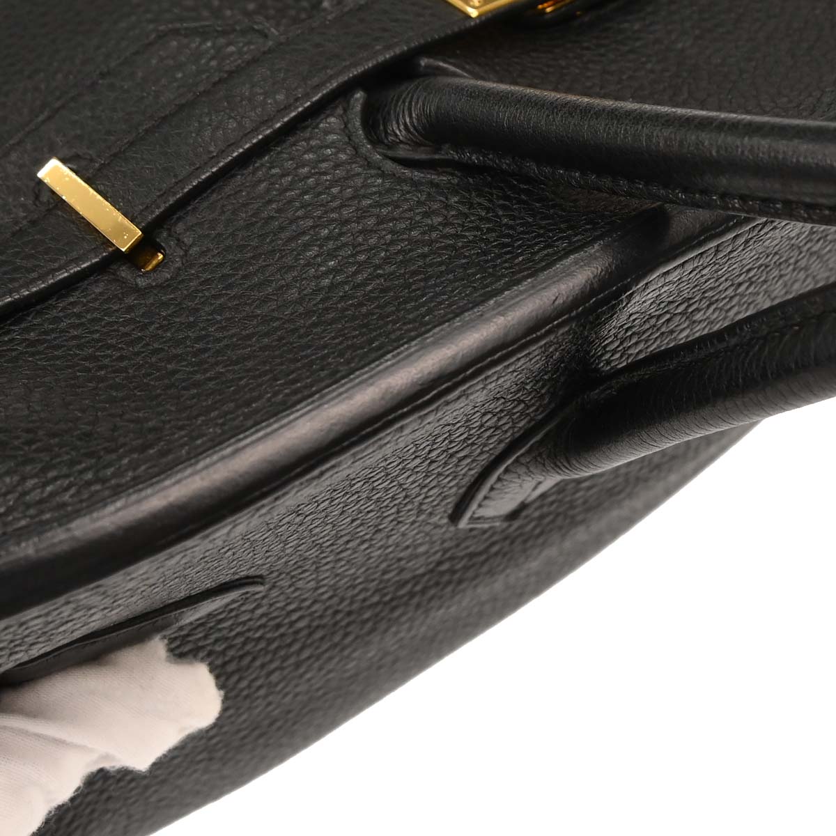 Hermes Black Taurillon Clemence Birkin 35 Handbag