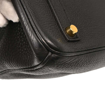 Hermes Black Taurillon Clemence Birkin 35 Handbag