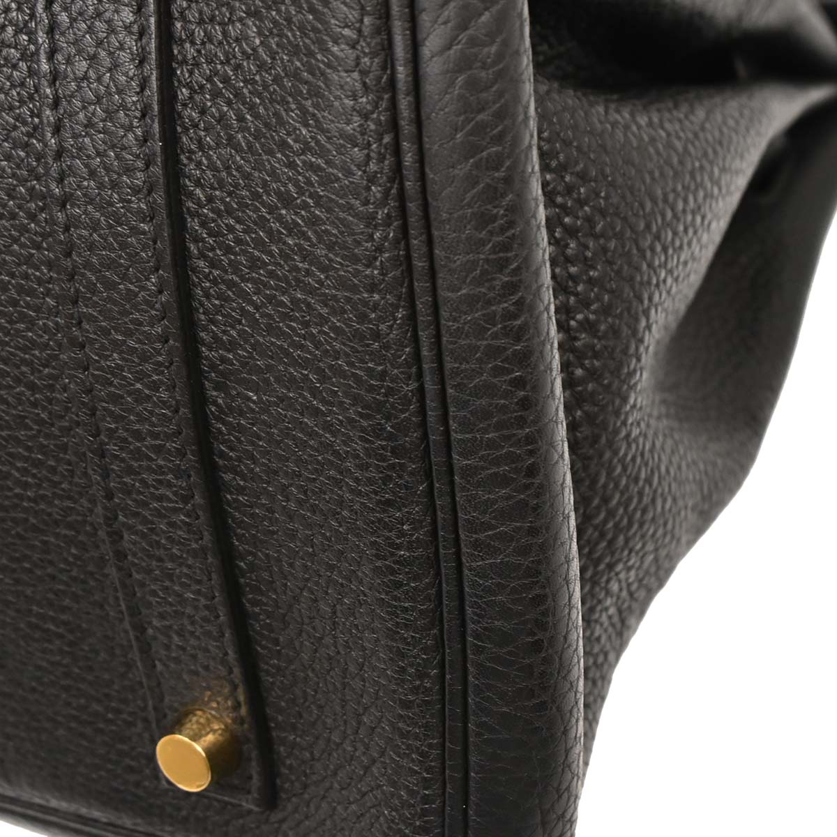 Hermes Black Taurillon Clemence Birkin 35 Handbag