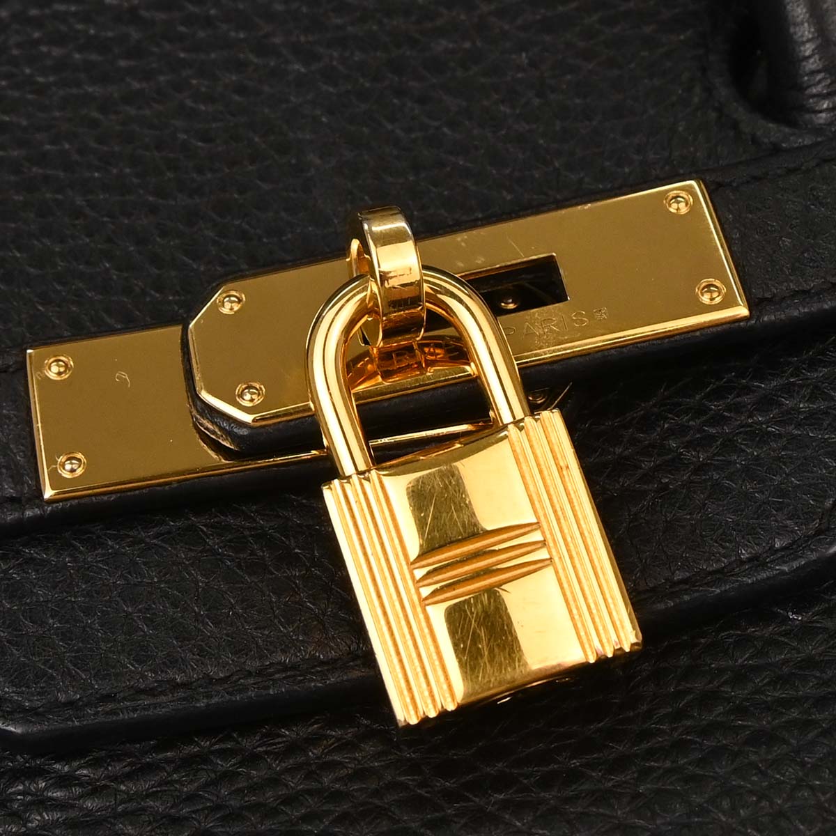 Hermes Black Taurillon Clemence Birkin 35 Handbag