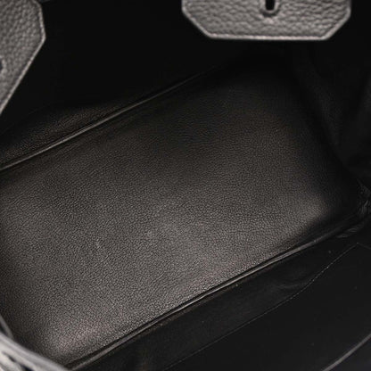 Hermes Black Taurillon Clemence Birkin 35 Handbag