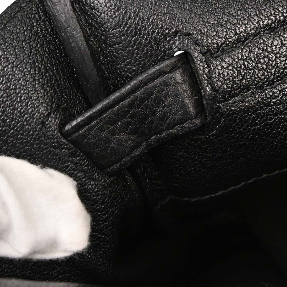 Hermes Black Taurillon Clemence Birkin 35 Handbag