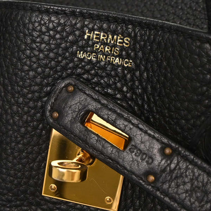 Hermes Black Taurillon Clemence Birkin 35 Handbag