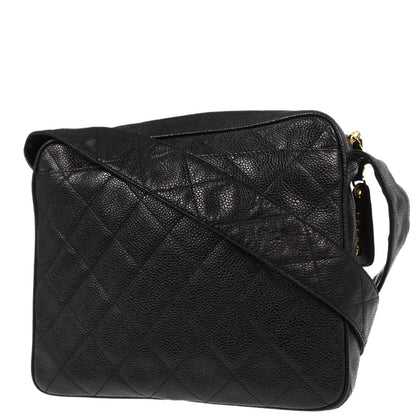 Chanel Black Caviar Skin Camera Bag Small