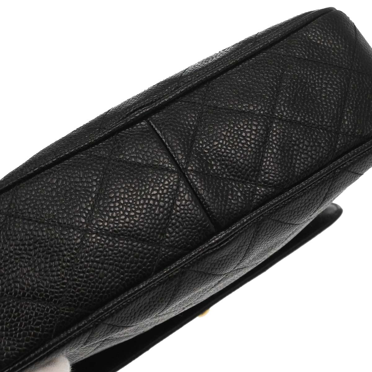 Chanel Black Caviar Skin Camera Bag Small