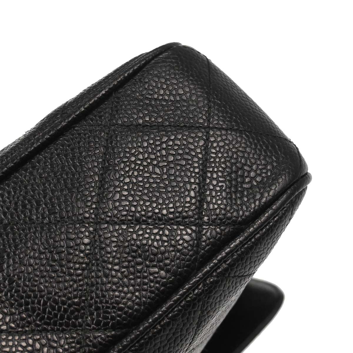 Chanel Black Caviar Skin Camera Bag Small