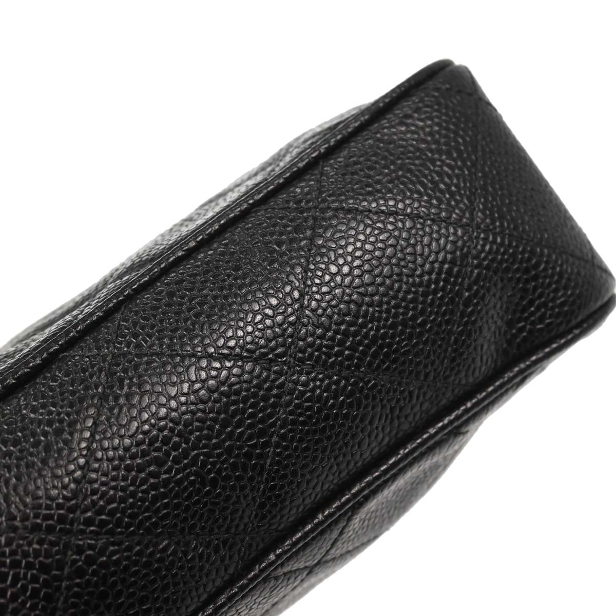 Chanel Black Caviar Skin Camera Bag Small