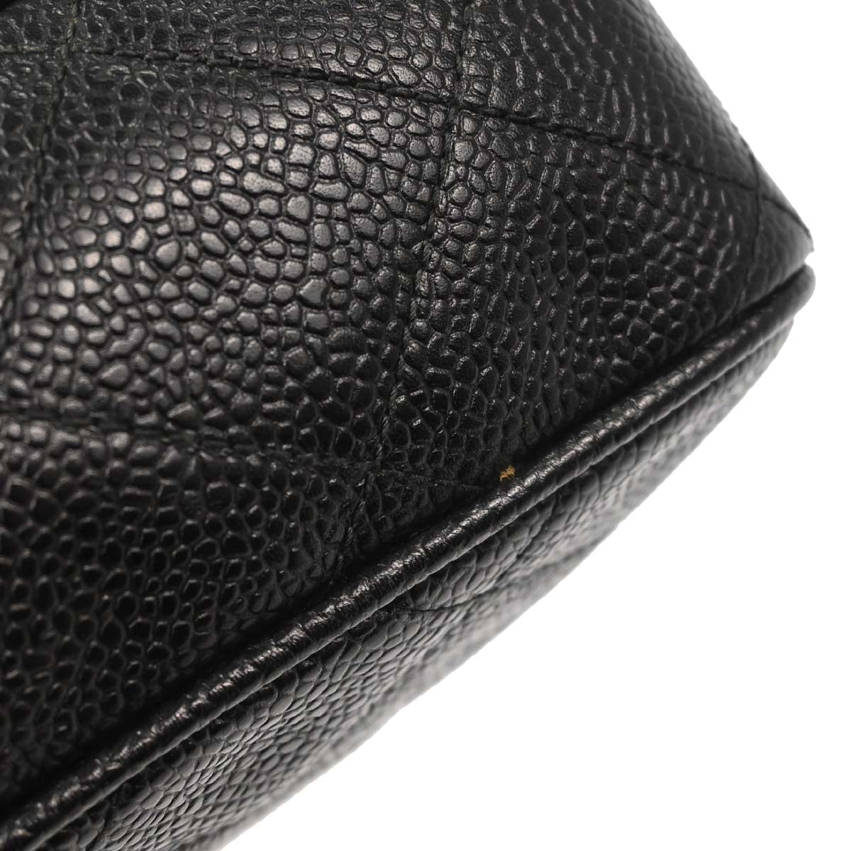 Chanel Black Caviar Skin Camera Bag Small
