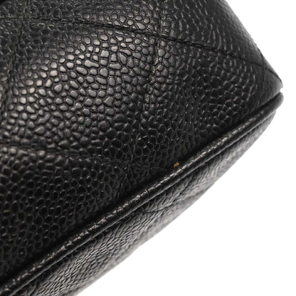Chanel Black Caviar Skin Camera Bag Small