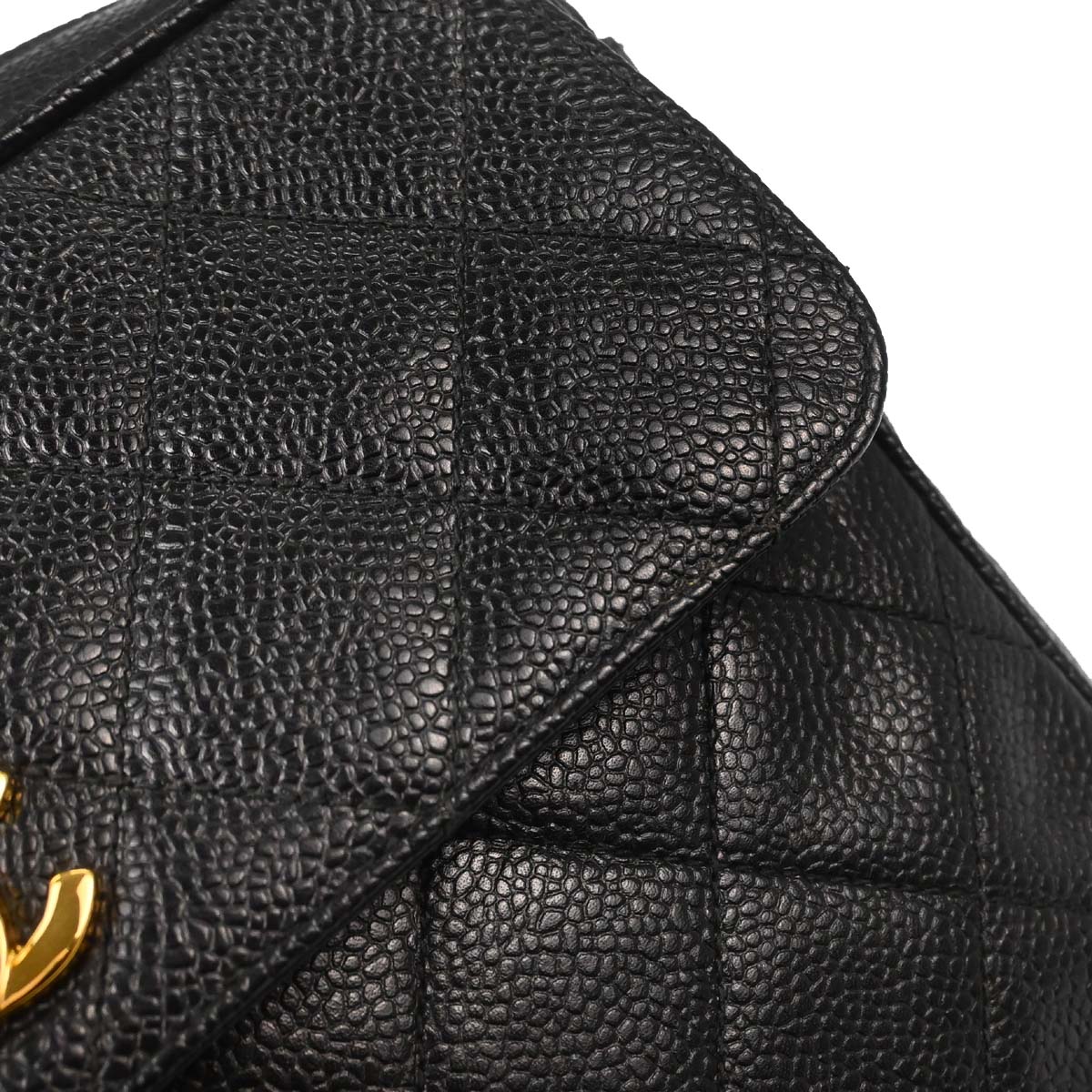 Chanel Black Caviar Skin Camera Bag Small