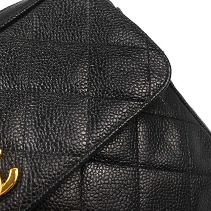 Chanel Black Caviar Skin Camera Bag Small