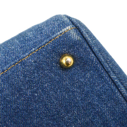 Chanel Blue Denim Duffle Handbag