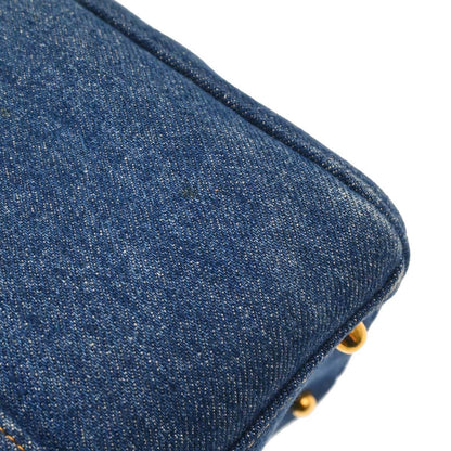Chanel Blue Denim Duffle Handbag