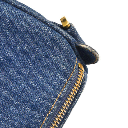 Chanel Blue Denim Duffle Handbag
