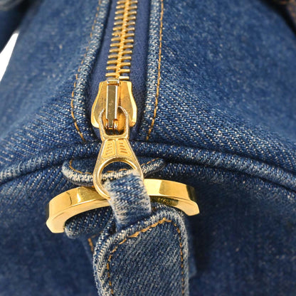 Chanel Blue Denim Duffle Handbag