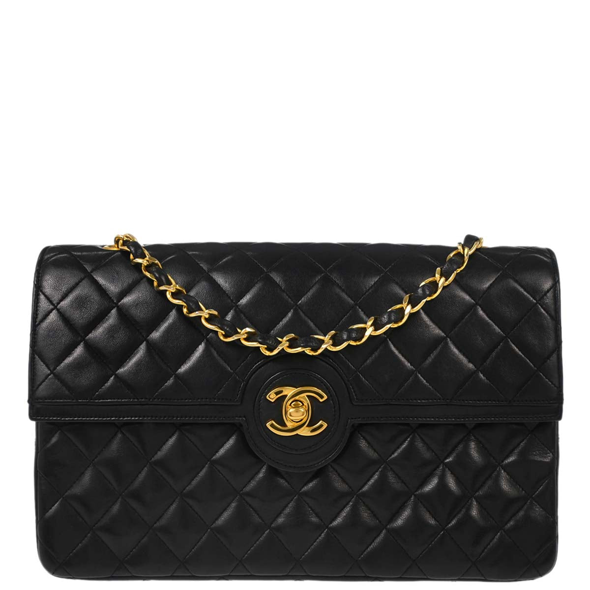 Chanel Black Lambskin Shoulder Bag