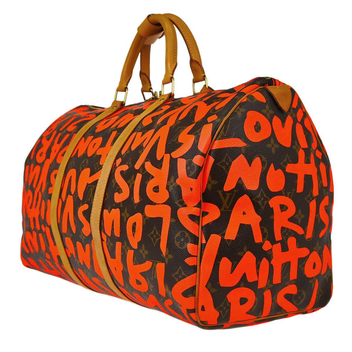 Louis Vuitton Orange Monogram Graffiti Keepall 50 Duffle Bag M93699