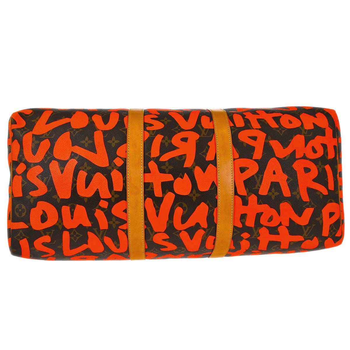 Louis Vuitton Orange Monogram Graffiti Keepall 50 Duffle Bag M93699