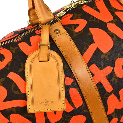 Louis Vuitton Orange Monogram Graffiti Keepall 50 Duffle Bag M93699