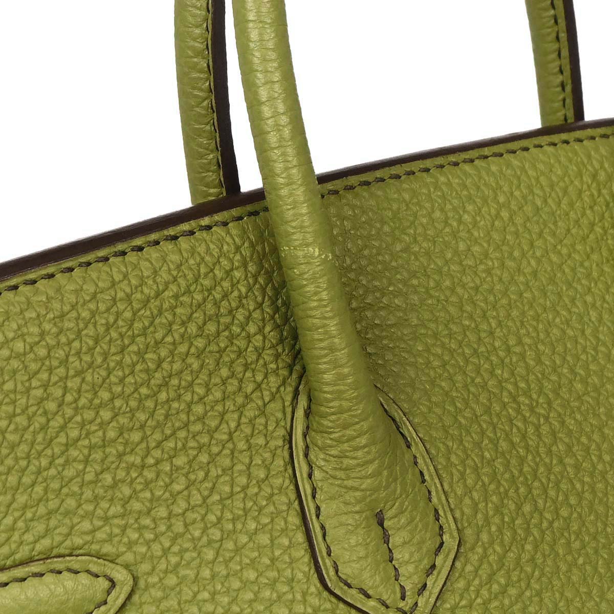 Hermes Anis Green Togo Birkin 25 Handbag