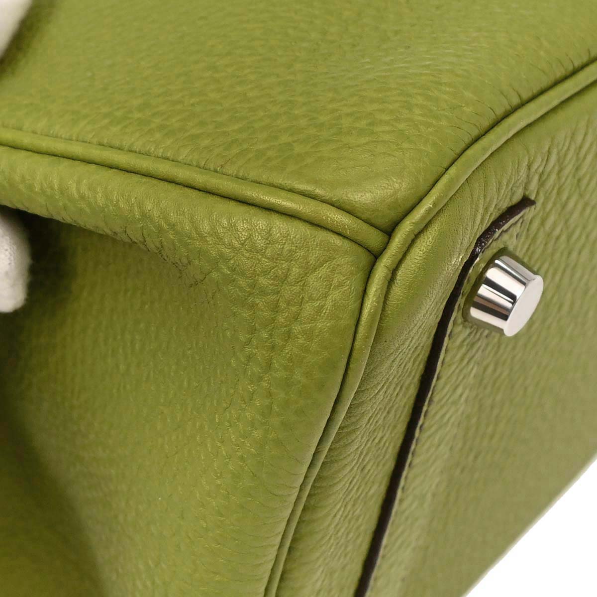 Hermes Anis Green Togo Birkin 25 Handbag
