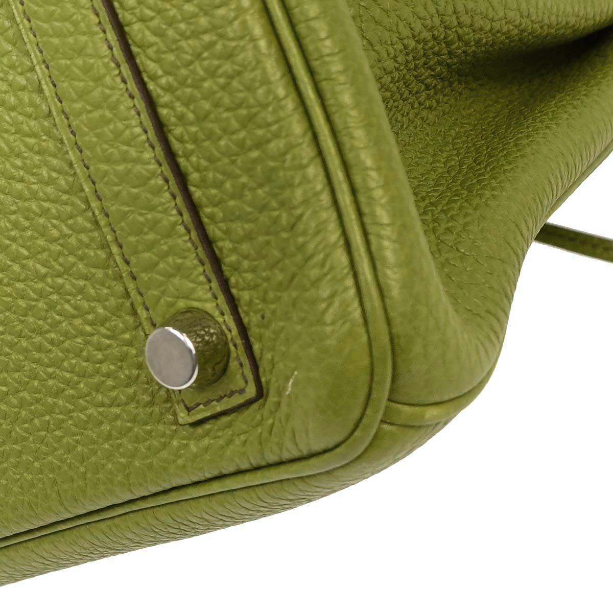 Hermes Anis Green Togo Birkin 25 Handbag
