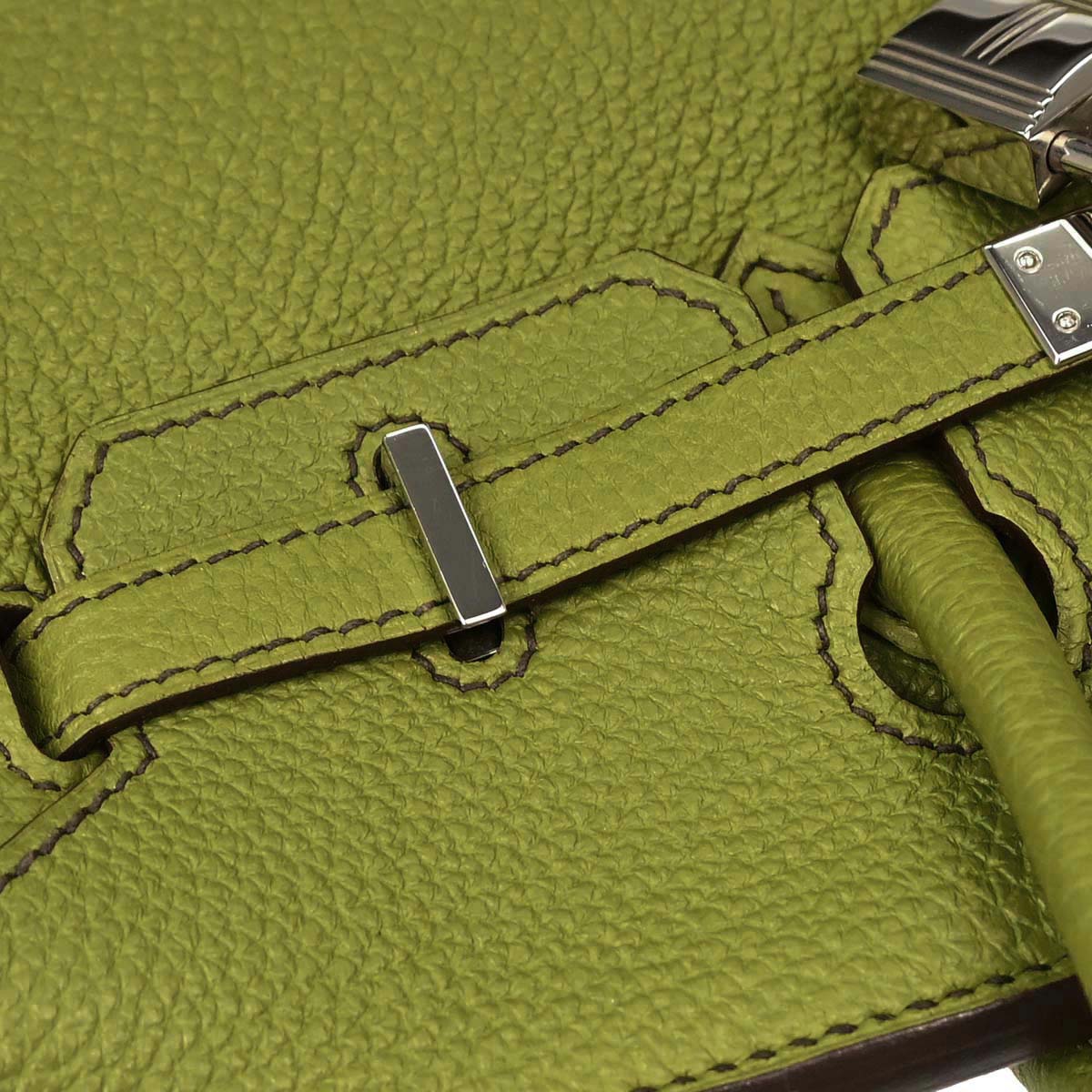 Hermes Anis Green Togo Birkin 25 Handbag