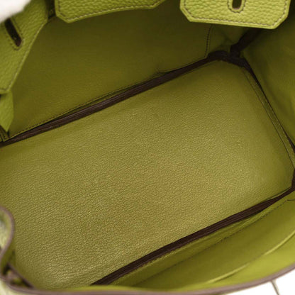 Hermes Anis Green Togo Birkin 25 Handbag