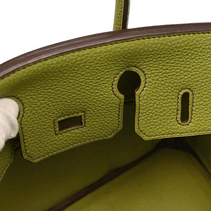 Hermes Anis Green Togo Birkin 25 Handbag