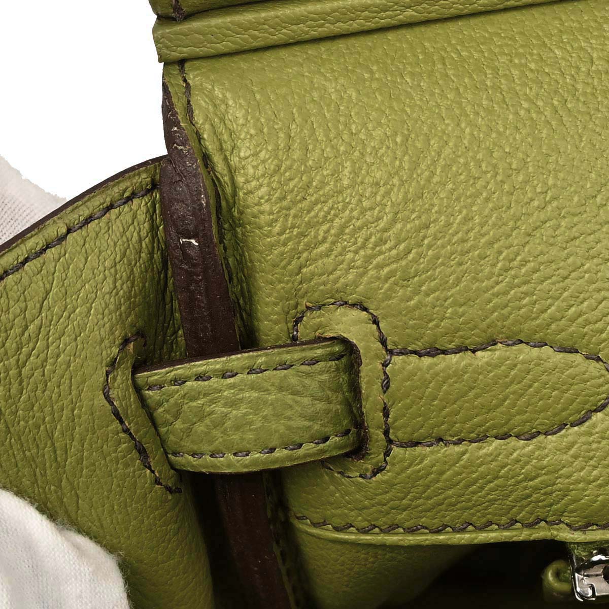 Hermes Anis Green Togo Birkin 25 Handbag