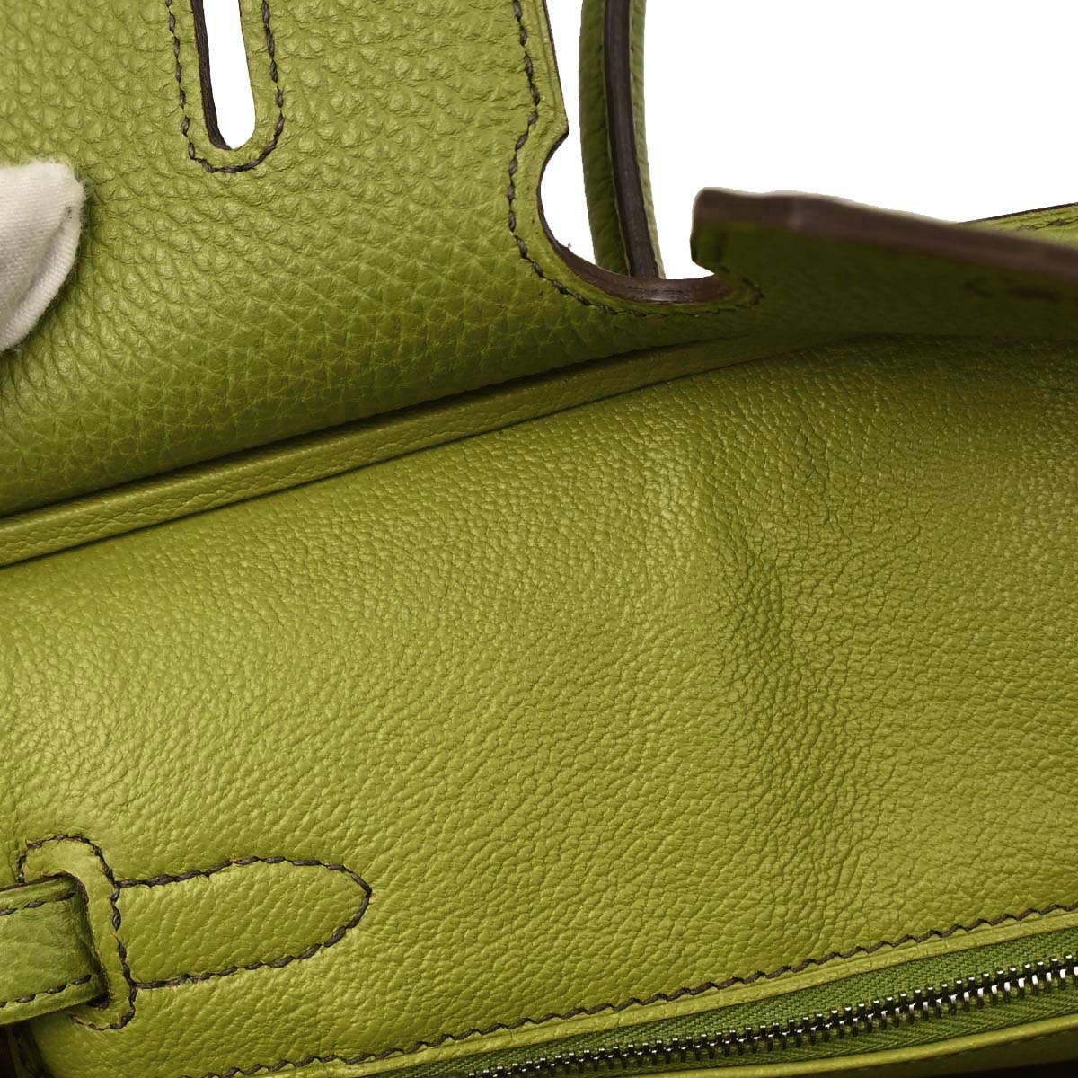 Hermes Anis Green Togo Birkin 25 Handbag