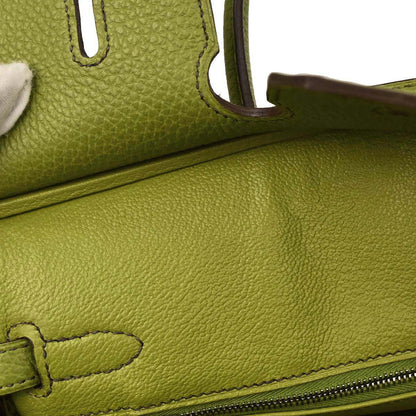 Hermes Anis Green Togo Birkin 25 Handbag