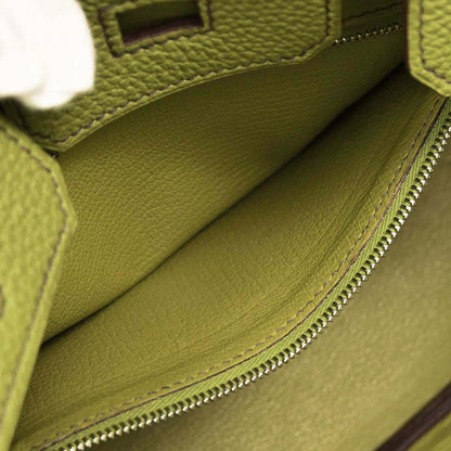 Hermes Anis Green Togo Birkin 25 Handbag